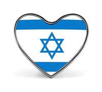 Funny State Of Israel Personality Flag Pins Badges Square/Circle/Heart-Shaped Brooch For Women And Men Lapel Pins Backpack Jacket Hat Bag Novelty Accessories Gifts