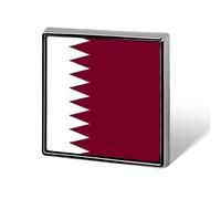 Funny State Of Qatar Flag Pins Badges Square/Circle/Heart-Shaped Brooch For Women And Men Lapel Pins Backpack Jacket Hat Bag Novelty Accessories Gifts