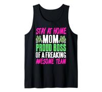 Funny Stay at Home Mom Boss Proud of Awesome Family Team Tank Top