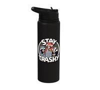 Funny Stay Trashy Raccoons and Skunk Stainless Steel Insulated Water Bottle