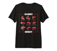 Funny Steak Celebrate Diversity Types of Steak Lovers Premium T-Shirt