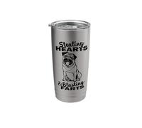 Funny Stealing Hearts Blasting Farts Pug Lover Stainless Steel Insulated Tumbler