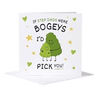 Funny Step Dad Fathers Day Card - If Step Dads Were Bogeys I'd Pick You - Cute Funny Card For Stepdad, Bonus Dad, Him, From Stepson, From Stepdaughter, From Kids