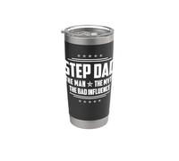 Funny Step Dad The Man Myth Bad Influence Father’s Day Stainless Steel Insulated Tumbler