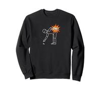 Funny Stick Figure Bending Down Lower Back Pain Humor Sweatshirt