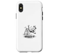 Funny Stick Figure Failing Design Nailed It Illustration Case for iPhone X/XS