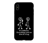 Funny Stick-Figure Inflation Cost Arm And A Leg Pun Humor Case for iPhone XS Max