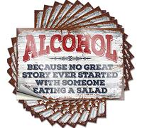 Funny Sticker Because No Great Story Ever Started with Someone Eating A Salad Funny Sticker 10 Pcs Car Banner Sticker Windshield Prank Stickers(8X12CM)