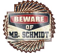 Funny Sticker Beware of Mr. Schmidt Funny Sticker 10 Pcs Anti Biden Stickers Funny Bumper Sticker(8X12CM)