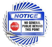 Funny Sticker Door Scratch Resistant Decals, Tall Matte Print for Phone Case Man | Western Uv Proof Pack Notice No General Public Beyond This Point(12X18CM)