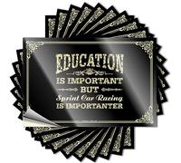 Funny Sticker Education is Important But Sprint Car Racing is Importanter Stickers Mechanic Stickers Sarcastic Signs(12X18CM)