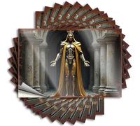 Funny Sticker Golden Guardian: A Majestic Statue in Ancient Architecture Stickers 10Pcs Adult Humor Stickers Funny Car Stickers and Decals(6X9CM)