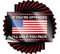 Funny Sticker If You're Offended I'll Help You Pack Funny Sticker 10 Pcs Prank Stickers Car Stickers(12X18CM)