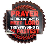 Funny Sticker Prayer'S Path: Meeting The Lord Safely Stickers 10Pcs Window Stickers for Car Stickers for Cars(12X18CM)