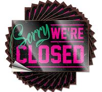Funny Sticker Sorry We're Closed Funny Sticker 10 Pcs Toolbox Stickers and Decals Car Stickers Funny(12X18CM)