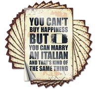 Funny Sticker You Can't Buy Happiness But Can Marry A Italian Funny Sticker 10 Pcs Car Accessories Inappropriate Stickers(12X18CM)