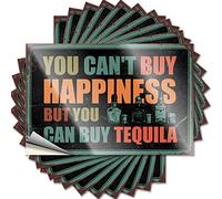Funny Sticker You Can't Buy Happiness But Can Tequila Funny Sticker 10 Pcs Prank Stickers Car Stickers(12X18CM)