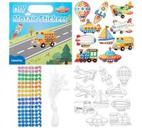 Funny Stickers - 2-in-1 Funny DIY Mosaic Learning Craft Kits for Kids