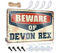 Funny Stickers for Cars Beware of Devon Rex Sign Automotive Sticker Pack Stickers for Car(30X40CM)