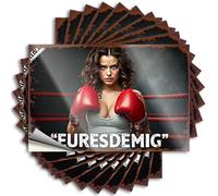 Funny Stickers for Cars Empowerment in The Ring: Euresdemig'S Strength and Determination Stickers 10Pcs Toolbox Stickers and Decals Car Stickers Funny(12X18CM)