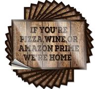 Funny Stickers for Cars If You're Pizza Wine We're Home Funny Sticker 10 Pcs Tool Decal Decals for Cars(8X12CM)