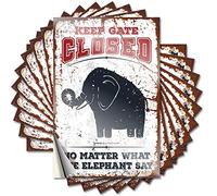 Funny Stickers for Cars Keep Gate Closed No Matter What The Elephant Say Funny Sticker 10 Pcs Bar Accessories for Man Cave Funny Signs for Home(6X9CM)