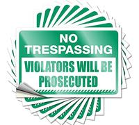 Funny Stickers for Cars No Trespassing Violators Will Be Prosecuted Funny Sticker 10 Pcs Toolbox Stickers Big Sticker for Car(12X18CM)