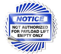 Funny Stickers for Cars Notice Not Authorized for Payload Lift Empty Only Stickers 10 Pcs Toolbox Stickers and Decals Funny Bumper Stickers(12X18CM)
