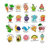 Funny Stickers for Students, Cartoon Funny Stickers Food Animals Pattern - 800 Pieces Various Designs Motivational Decoration for Girls Teenagers Children Scrapbooking
