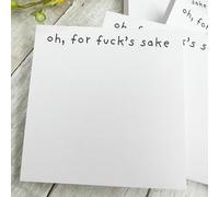 Funny Sticky Note, Funny Sassy Rude Desk Accessory Gifts for Friends, Co-Workers (oh, for fuck's Sake)