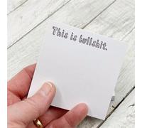 Funny Sticky Note, Novelty Memo Pads Sticky Note with 100pcs Funny Stickers, Funny Office Supplies, Office Desk Accessory Gifts for Best Friend Gift, Office Notes (This is Bullshit)