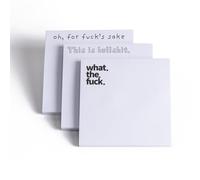 Funny Sticky Noteds What The F*ck Sticky Note Pads, Funny Sassy Rude Note Pad- Fresh Outta Fcks Pad Sarcastic Notepads Gifts for Adults Co-Workers Middle Finger Gifts (3PC Mix)