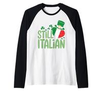 Funny Still Italian Shamrocks St Patricks Day Men Women Kids Raglan Baseball Tee