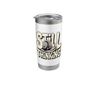 Funny Still Thinking Snail Slow Humor Retro Stainless Steel Insulated Tumbler