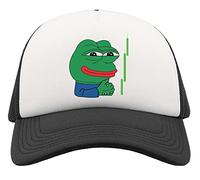 Funny Stock Trader Pepe The Frog Meme Art Half Mesh Trucker Cap Baseball Hat Snapback Black