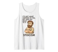 Funny Stoic Quote Philosophy Design Gift for Men Women Kids Tank Top