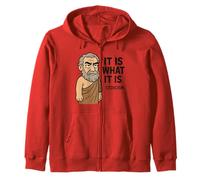 Funny Stoic Quote Philosophy Design Gift for Men Women Kids Zip Hoodie