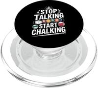 Funny Stop Talking Start Chalking Billiards Saying PopSockets PopGrip for MagSafe