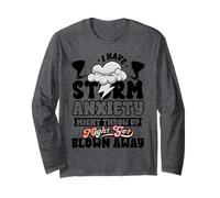Funny Storm Anxiety Might Throw Up Blown Away Sarcastic Long Sleeve T-Shirt