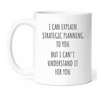 Funny Strategic Planning Mug - Tactical Approach Coffee Cup - Business Analyst Funny Gift from - Thinking Tea Mugs - Corporate Strategy11Oz Drinking Cups for Executives, Birthday, Him, Her