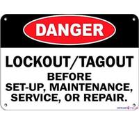 Funny Street sign warning plaque Metal Tin Danger Lockout/tagout Operating Hazard Danger S Decor Wall Office Signs For 8x6inch