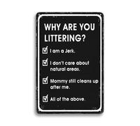 Funny Street Sign Warning Plaque Metal Tin Do Not Litter Help Keep Your Community Clean For Yard Garage Driveway House Fence Metal 8x12 Inch Reminder Keep Clean Signs