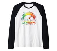 Funny Stress Cortisol Level High Raglan Baseball Tee