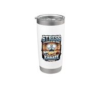 Funny Stress is Caused By Not Doing Karate Enough Stainless Steel Insulated Tumbler