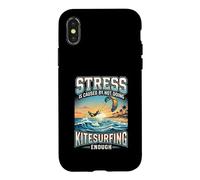 Funny Stress Is Caused By Not Doing Kitesurfing Enough Case for iPhone X/XS