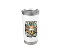 Funny Stress is Caused By Not Playing Bowling Enough Stainless Steel Insulated Tumbler