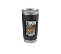 Funny Stress is Caused By Not Playing Chess Enough Stainless Steel Insulated Tumbler