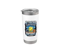 Funny Stress is Caused By Not Playing Softball Stainless Steel Insulated Tumbler