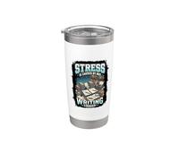 Funny Stress is Caused By Not Writing Enough Stainless Steel Insulated Tumbler
