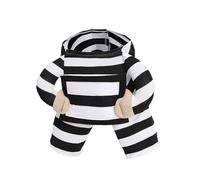Funny Striped Prisoner Outfit For Small To Large Dog Cats Pet Costume Festival Event Gathering Event Photography Wear Halloween Pet Costume